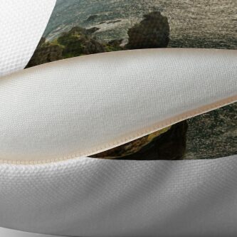 Alternate view of Down is a loooong way Throw Pillow