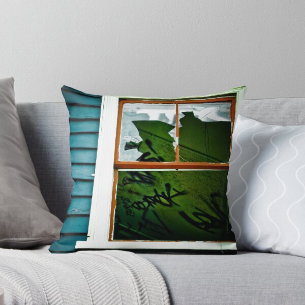 Item preview, Spooky abandoned house with a broken window and graffiti designed and sold by yurix.