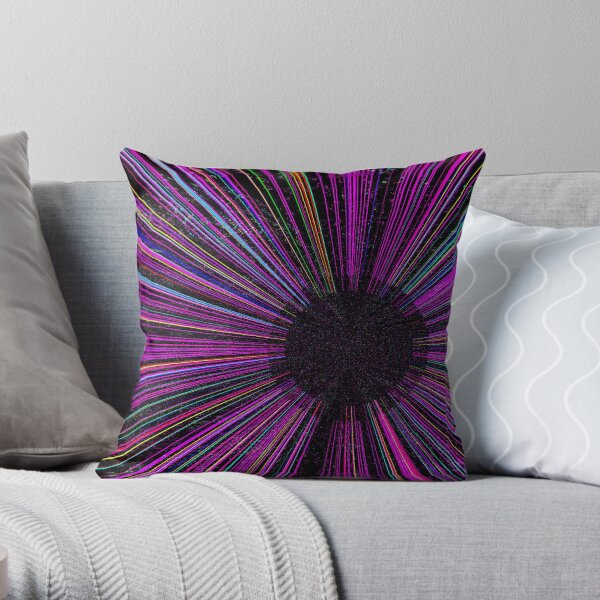 Color in Space Throw Pillow