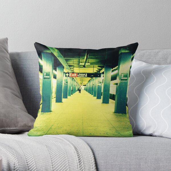 Subway Platform Throw Pillow