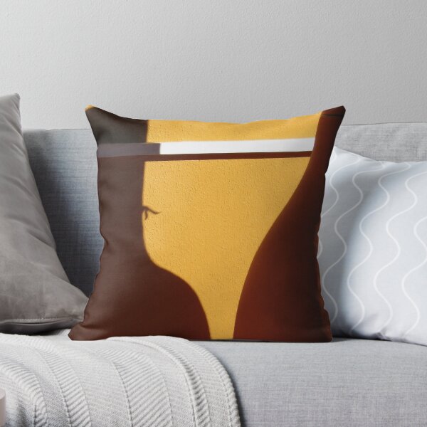 Pot and shadow Throw Pillow