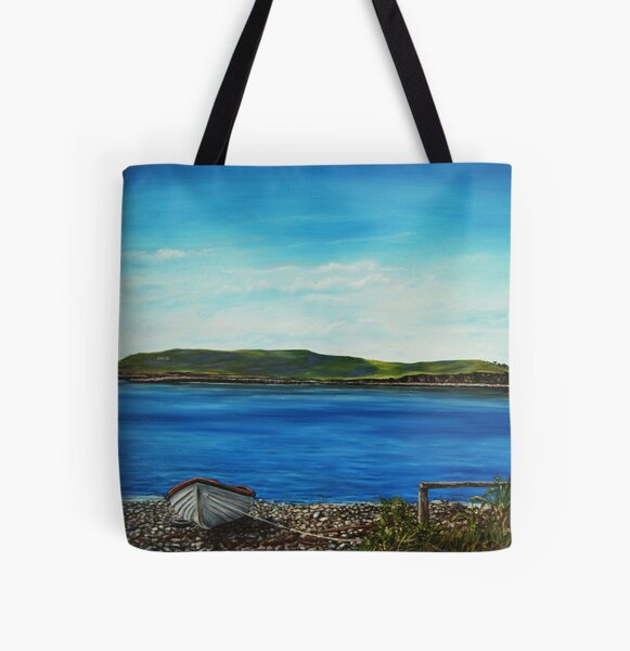 "View of Hog island, Cappa" - Oil Painting All Over Print Tote Bag