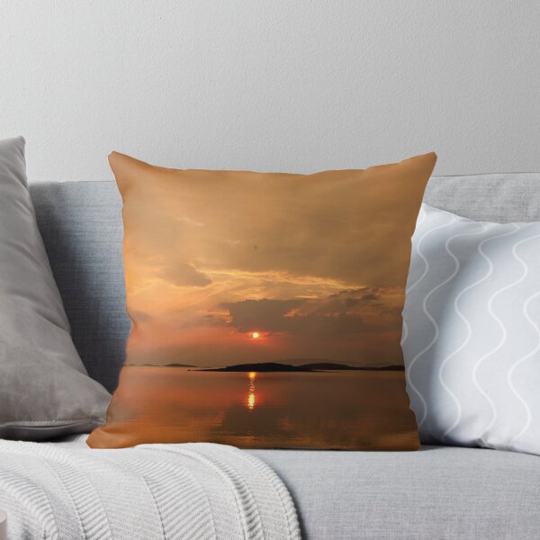 Clew Bay Sunset Throw Pillow