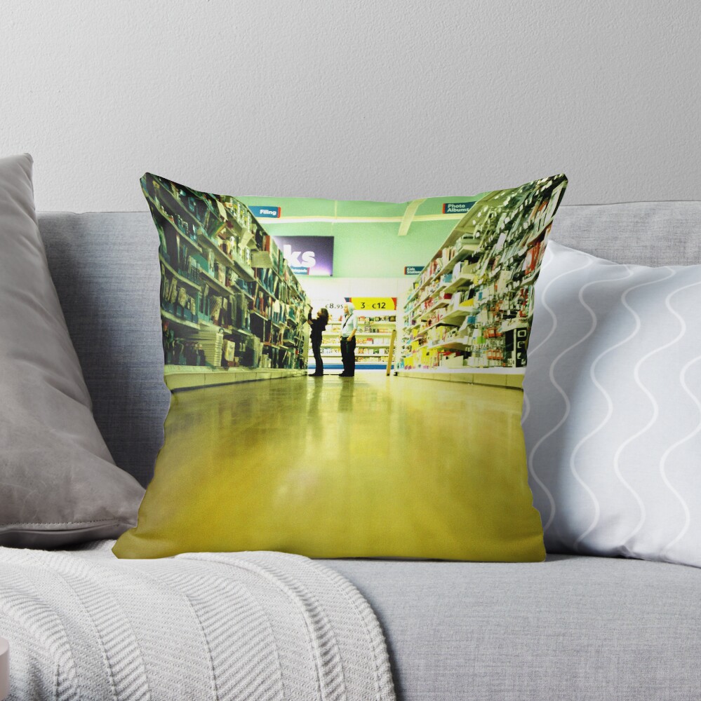 Tesco at 5 a.m. Throw Pillow