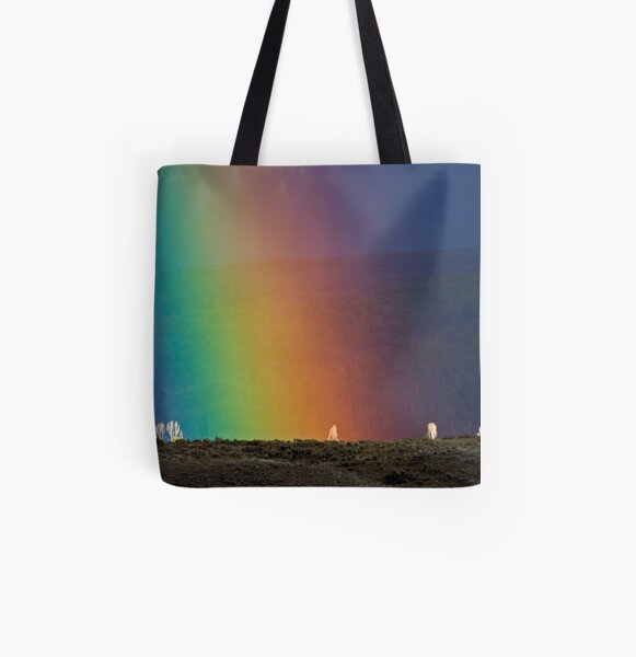 Rainbow Air, Ghost Trees All Over Print Tote Bag
