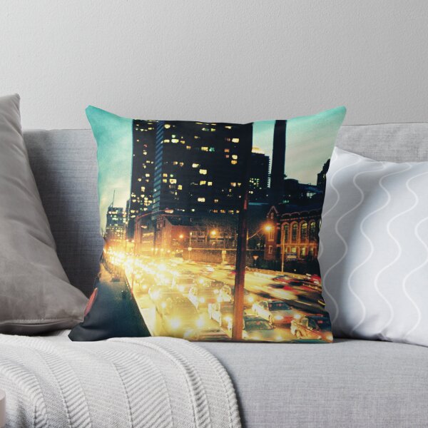 Manhattan Freeway Throw Pillow