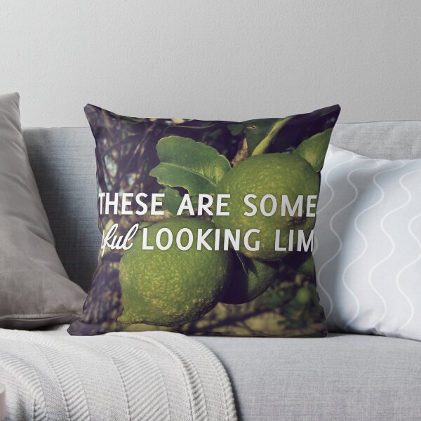 Wistful Looking Limes Throw Pillow