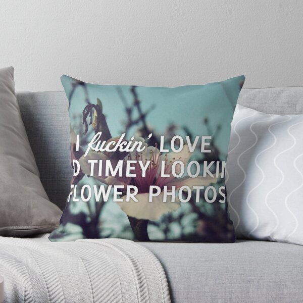 Old Timey Looking Flower Photos Throw Pillow