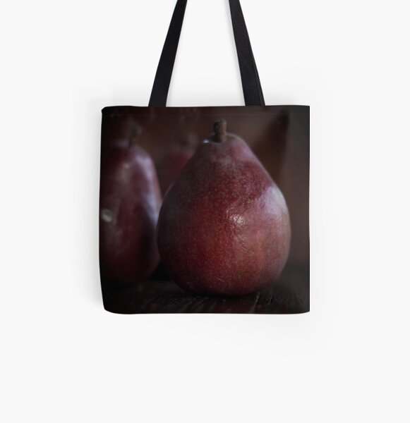 Red Pears All Over Print Tote Bag