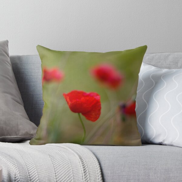 Poppies Throw Pillow
