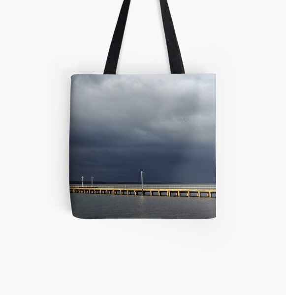 Gone Fishing All Over Print Tote Bag
