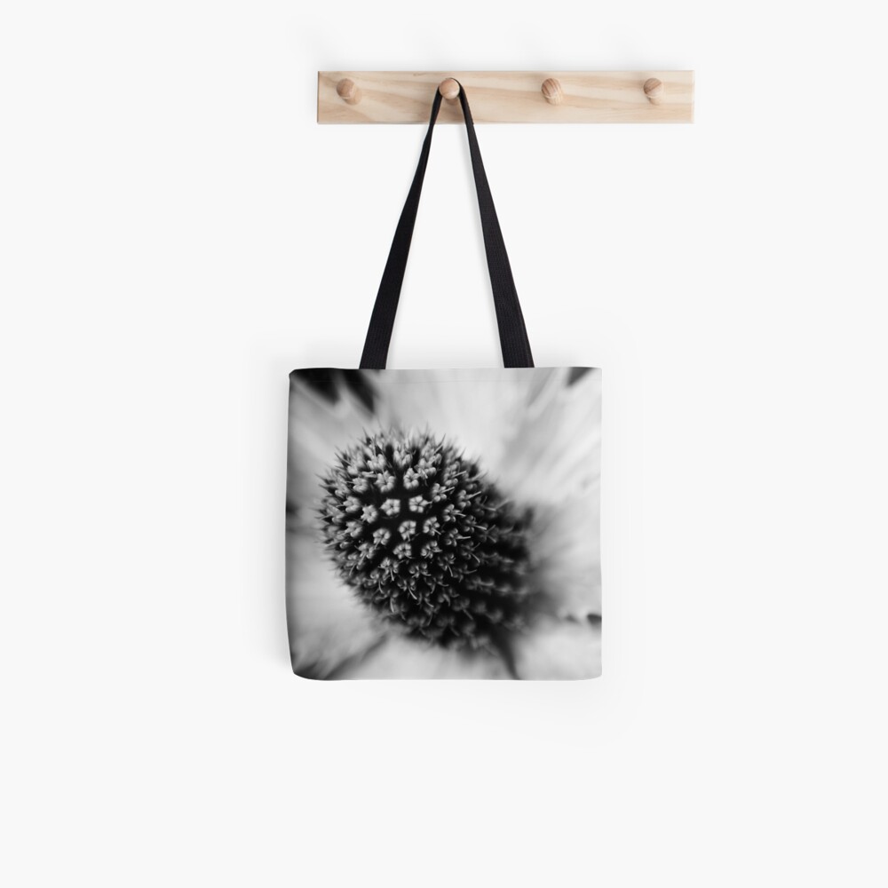 Heart of the White Explosion in Monochrome Tote Bag