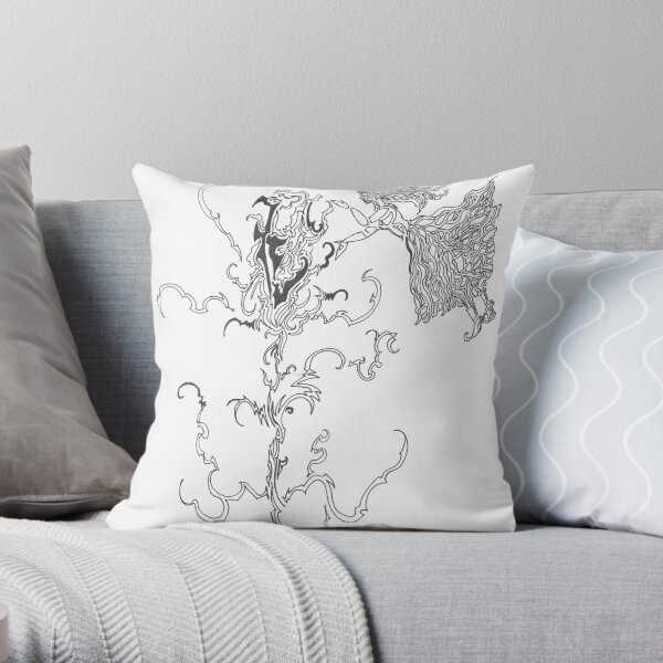 healing a flower Throw Pillow