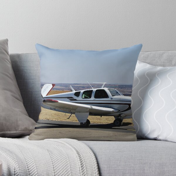 Beechcraft Bonanza V-Tail Throw Pillow