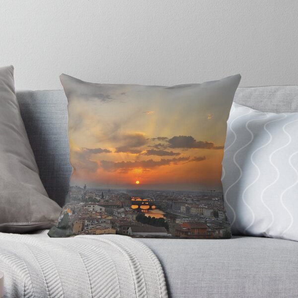 Florence Sunset Throw Pillow
