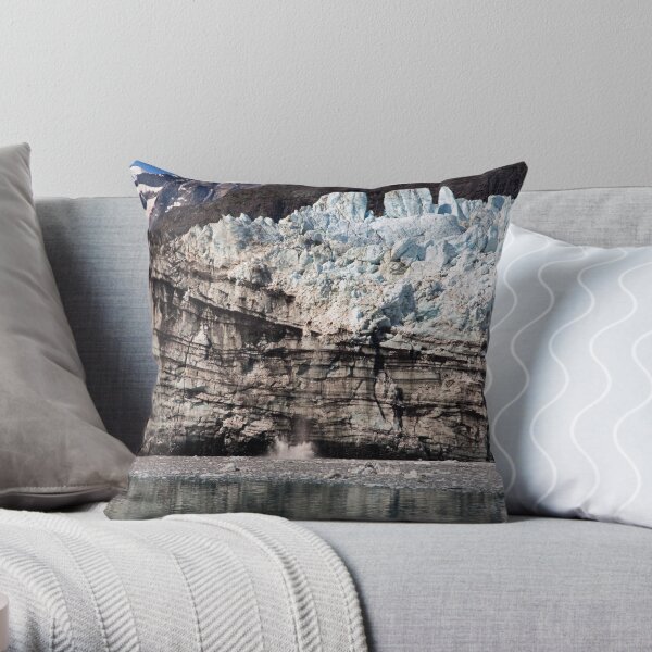 Glacier Calving Throw Pillow