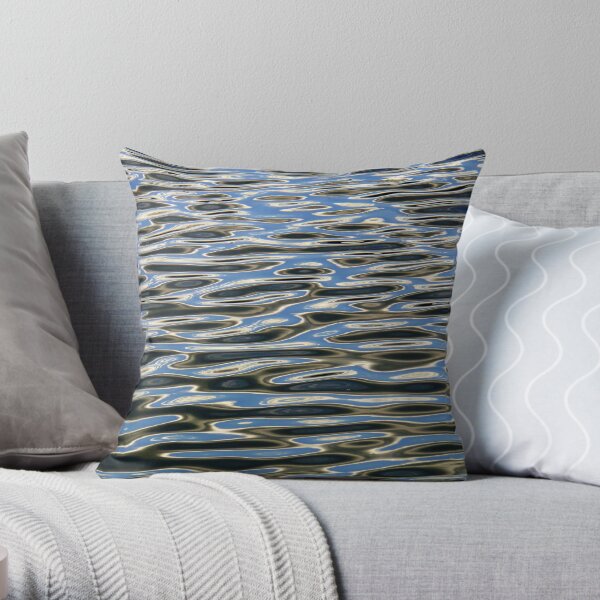 Black and Blue 3 Throw Pillow