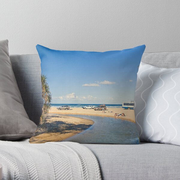Relaxing at Eli Creek Throw Pillow