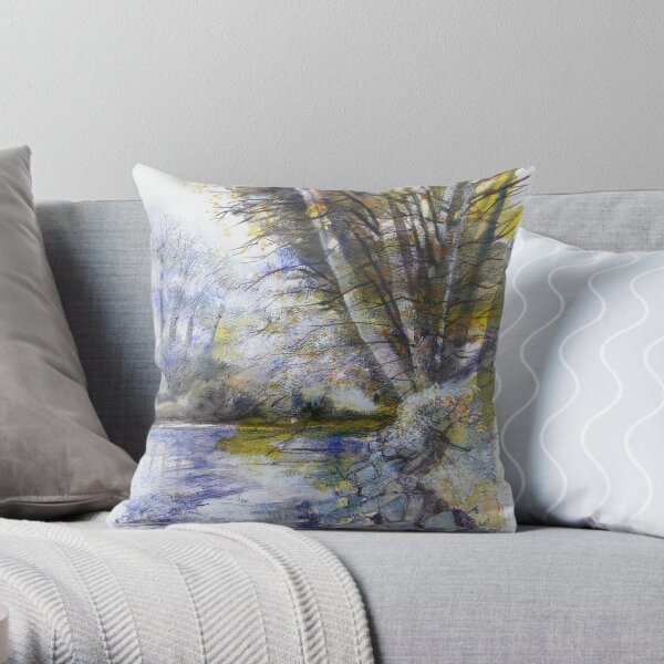 River Plym 1a Throw Pillow
