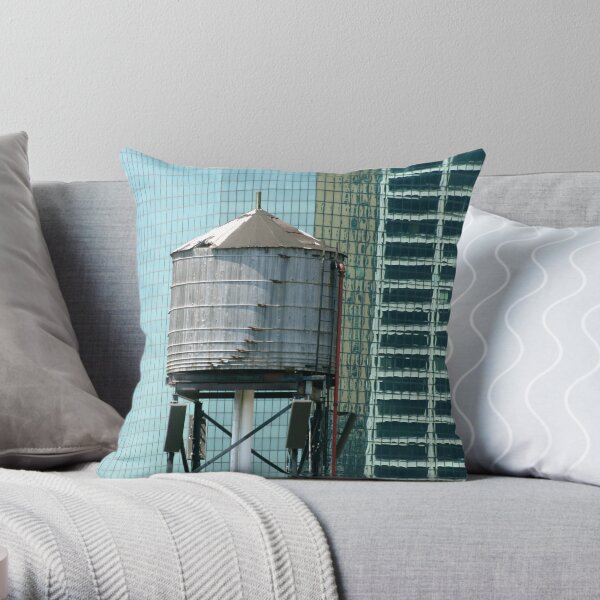 Water Tower Throw Pillow