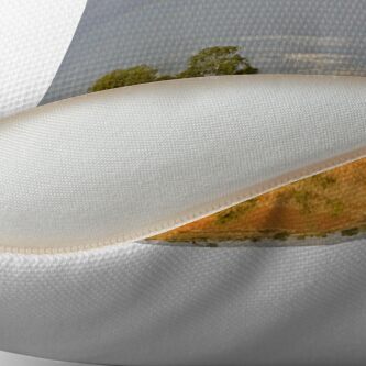 Alternate view of Golden Road Throw Pillow