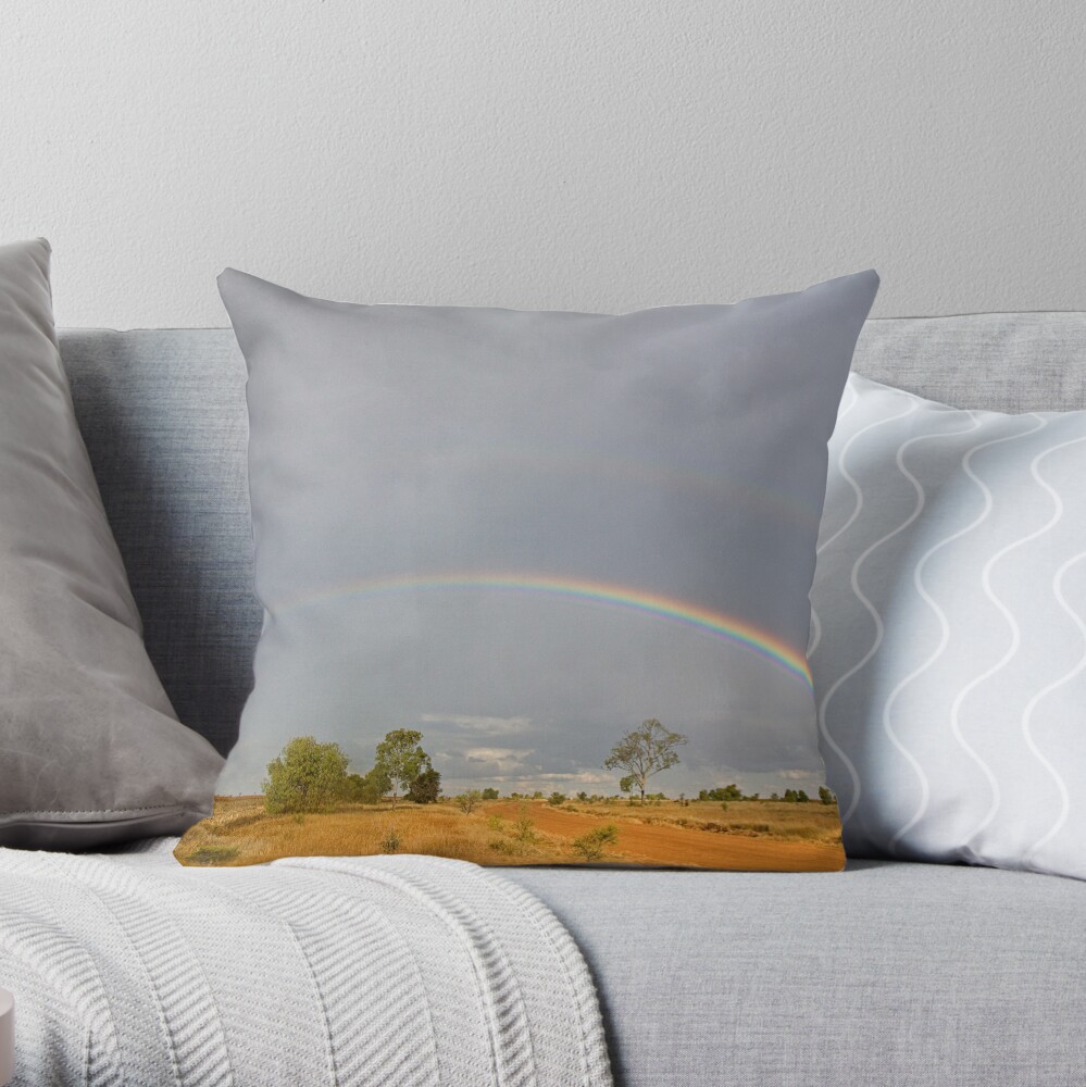 Golden Road Throw Pillow