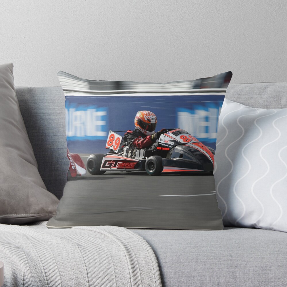Racers Throw Pillow
