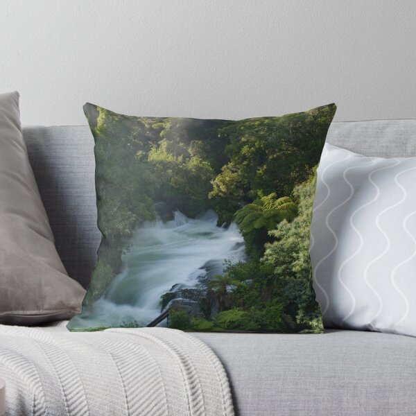 Okere Falls Throw Pillow