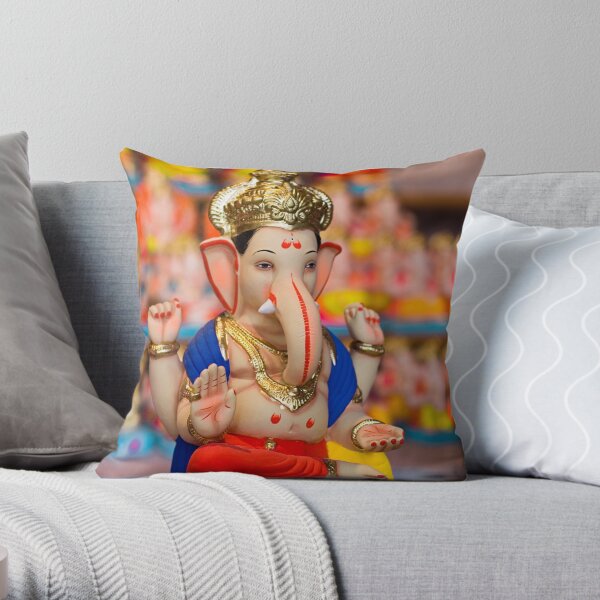 Moods of Lord Ganesh #4 Throw Pillow
