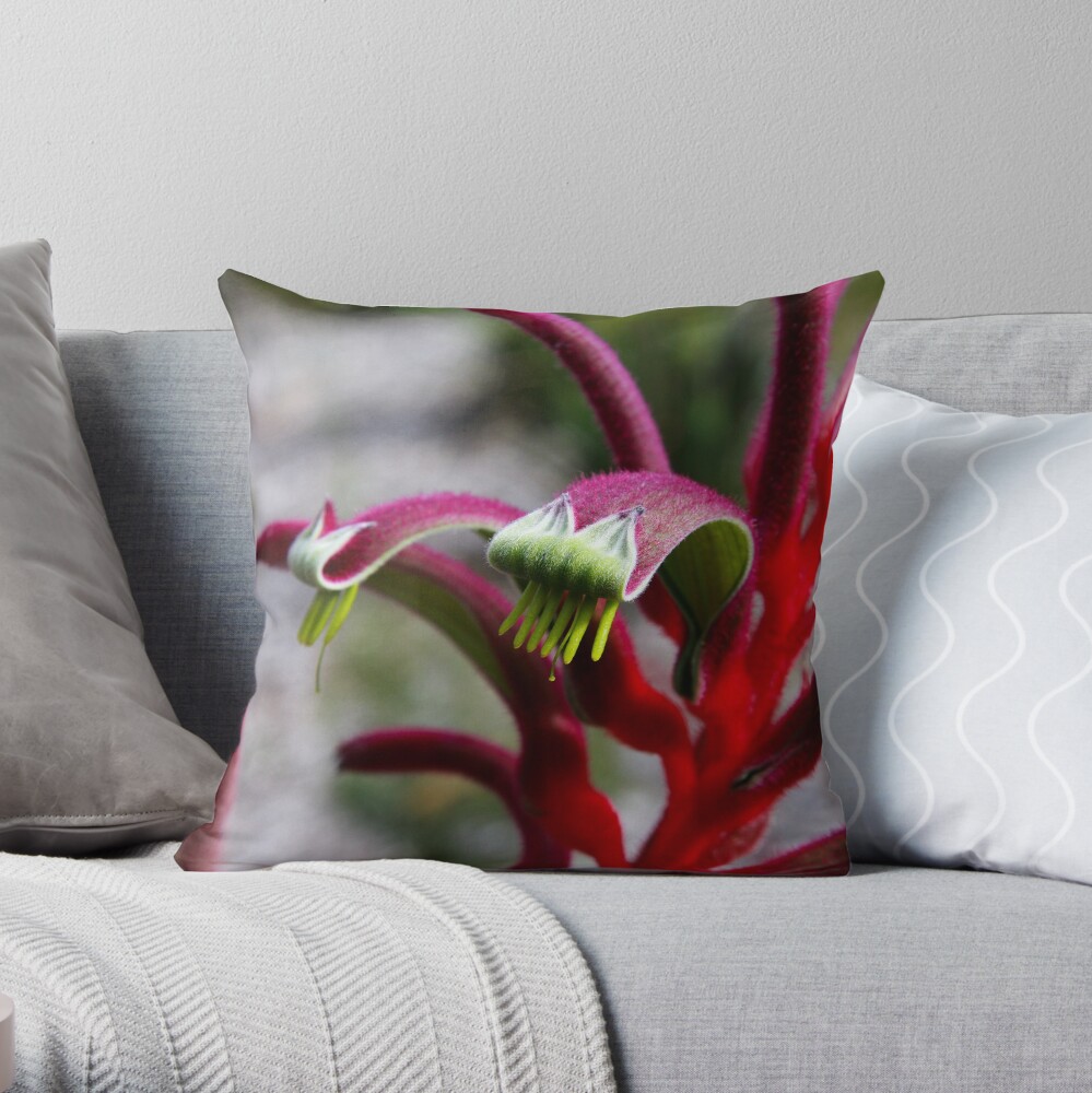 Amazing pink & red Throw Pillow