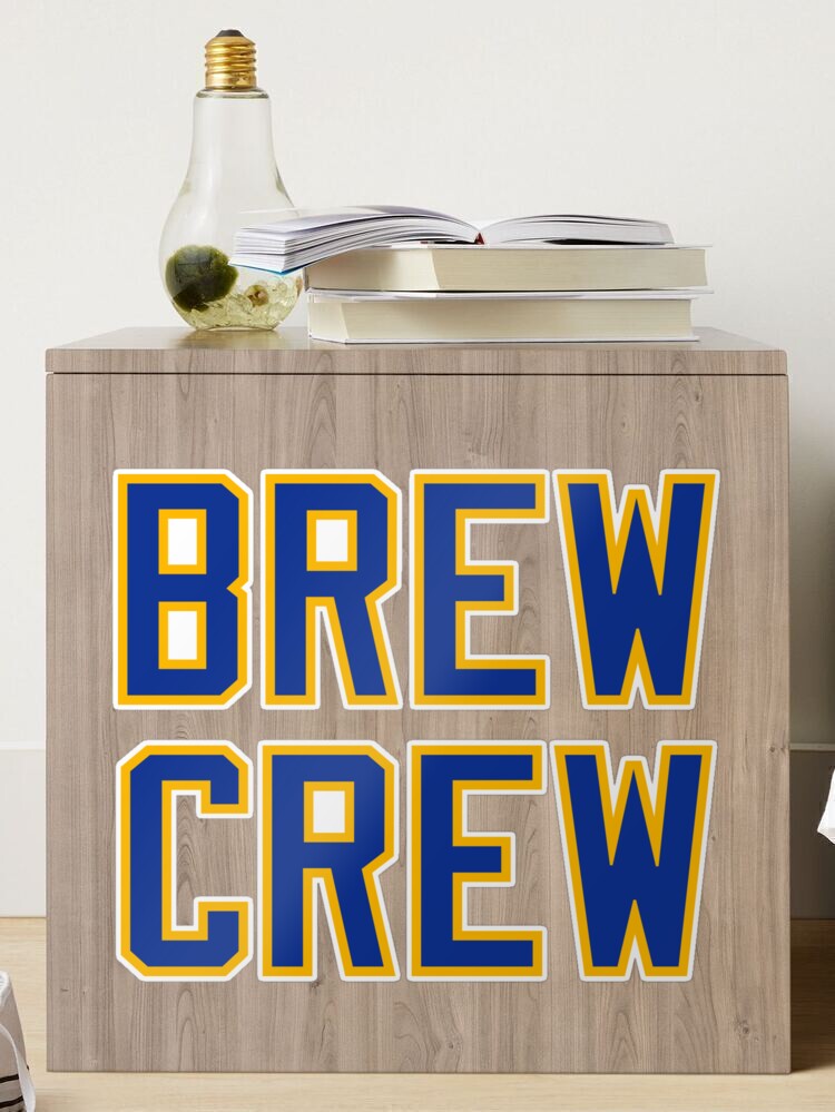 Brew Crew - White Sticker for Sale by SaturdayACD