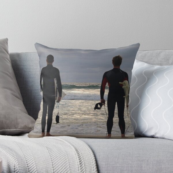Watching The Break Throw Pillow