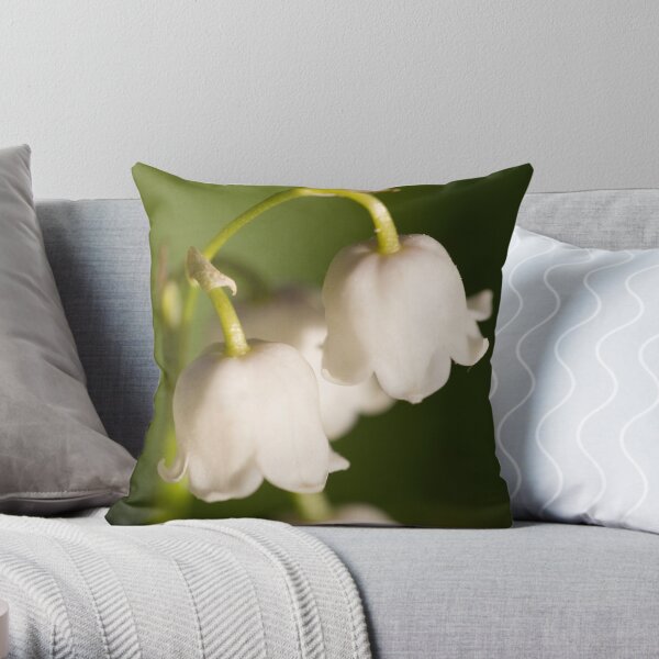 Lily of the valley closeup Throw Pillow