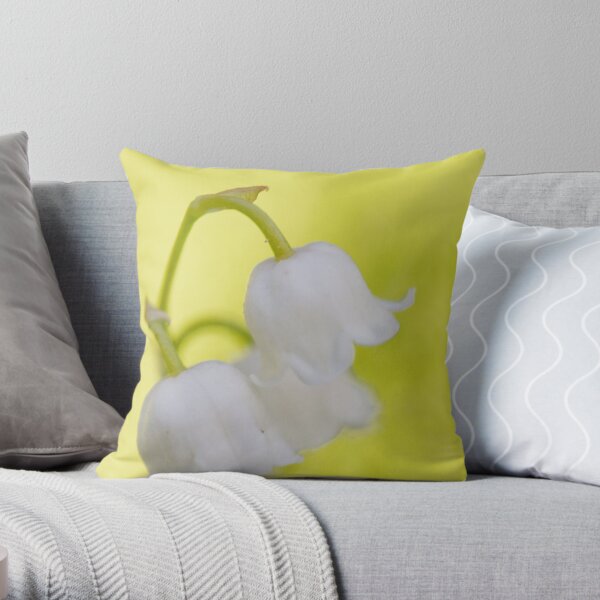 Lily of the valley closeup Throw Pillow
