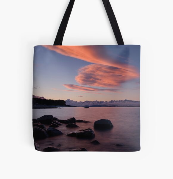 Lake Pukaki, Sunset.. All Over Print Tote Bag