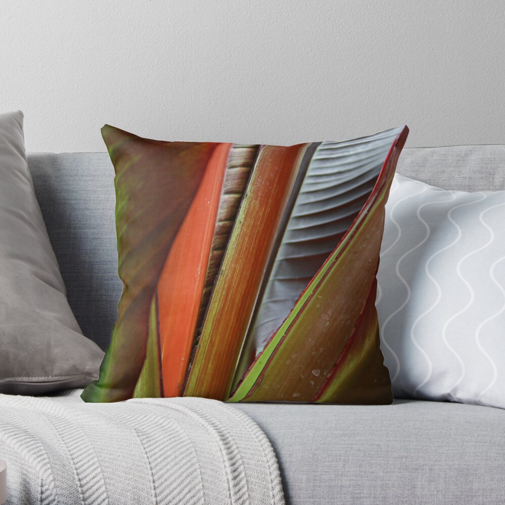Banana Tree Detail Throw Pillow