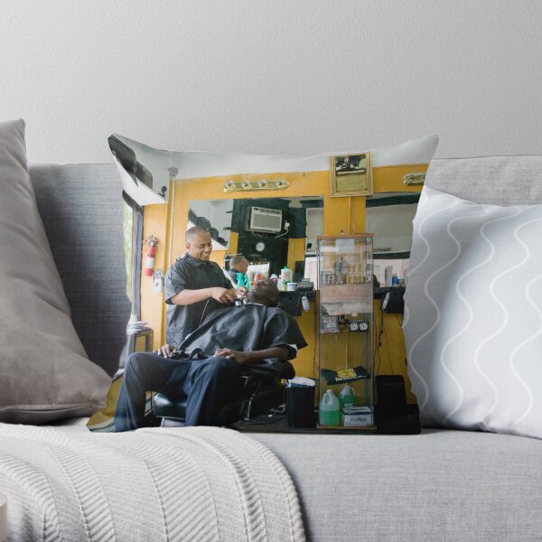Eli's Barber Shop Throw Pillow