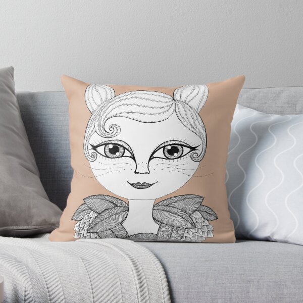 Kitty Throw Pillow