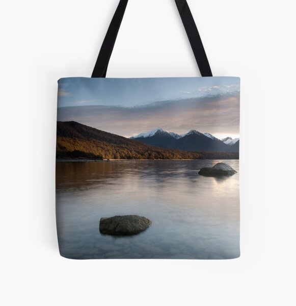 Lake Manapouri. All Over Print Tote Bag