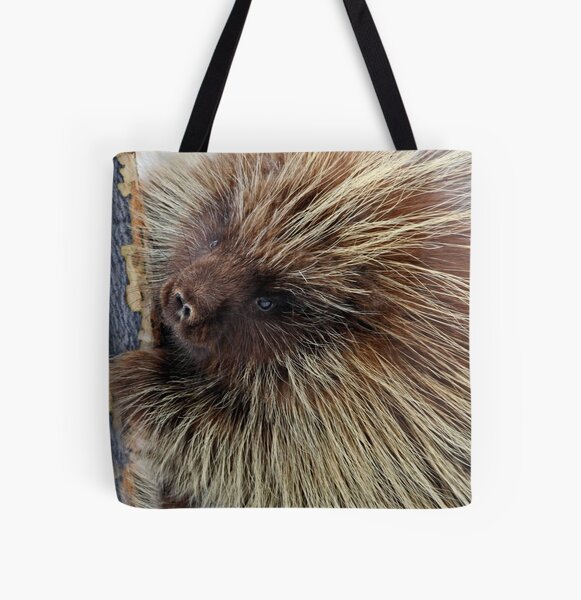 Porcupine Hard At Work All Over Print Tote Bag