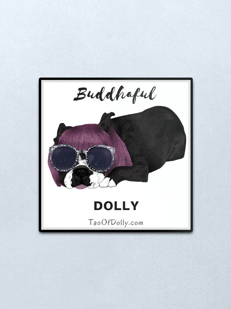 Alternate view of Buddhaful Dolly - Black Border Metal Print