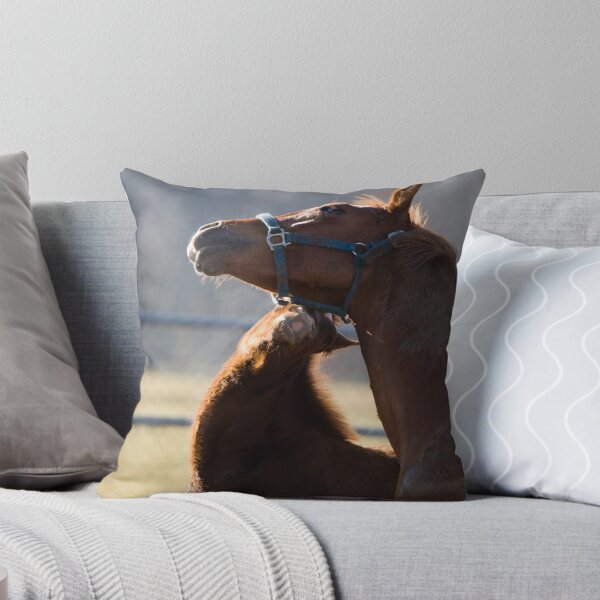 Item preview, Horses, foal nuzzling mother designed and sold by Ian Middleton.