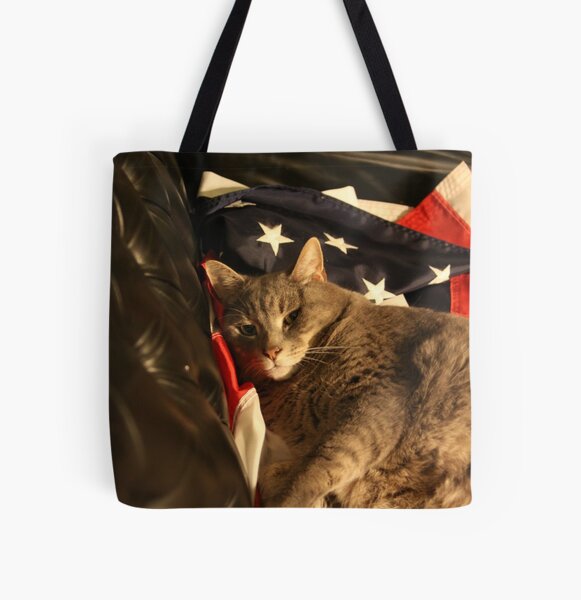 Carlos, American Feline All Over Print Tote Bag
