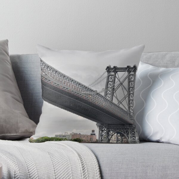 Williamsburg Bridge Throw Pillow