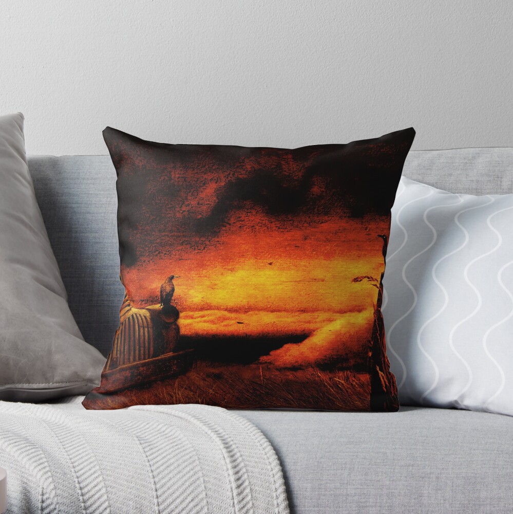 Truck Stop Hell, near Margate, Tasmania Throw Pillow
