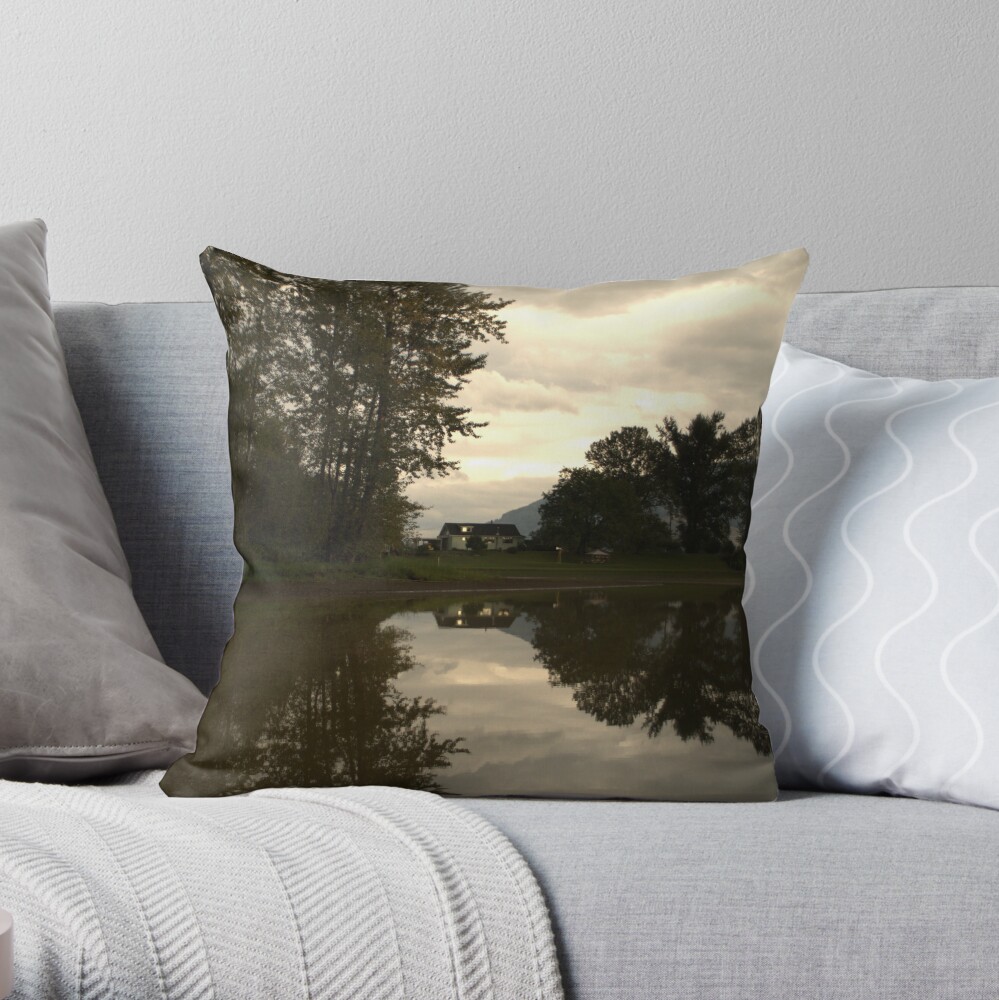 Reflections of the Farm Throw Pillow