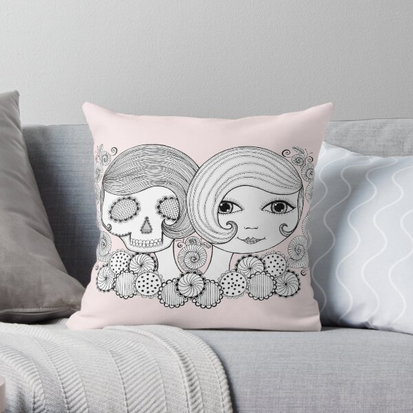 Shirley and her Shadow Throw Pillow