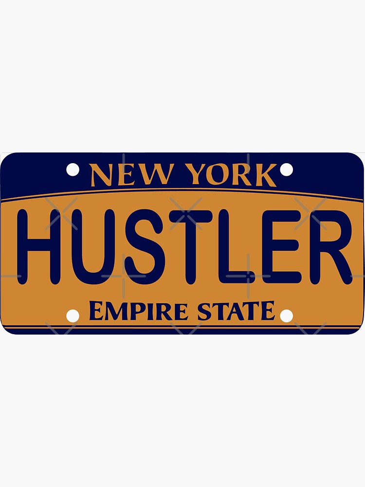 "New York Hustler Empire State License Plate" Sticker for Sale by vma77