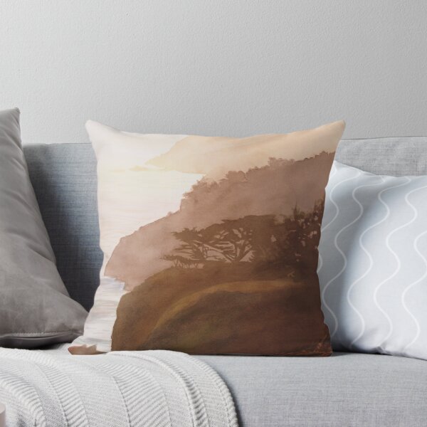 Item preview, "Sunset Big Sur" Watercolor designed and sold by PaulJacksonArt.