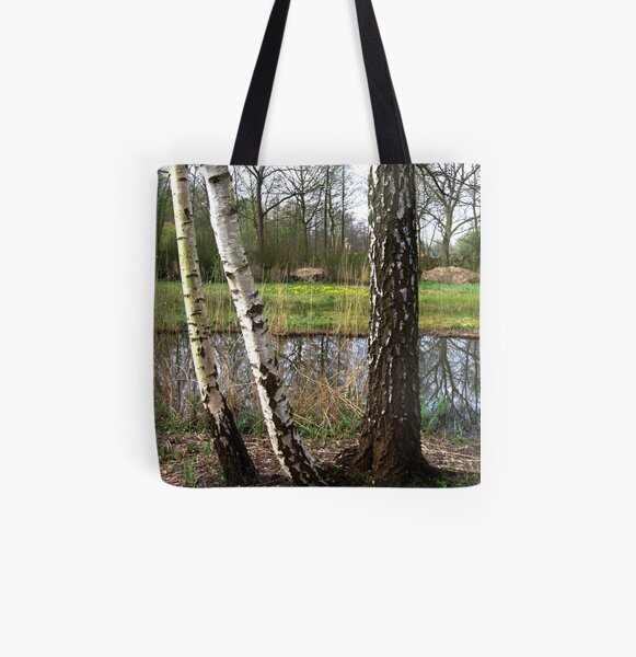 Birches look through All Over Print Tote Bag